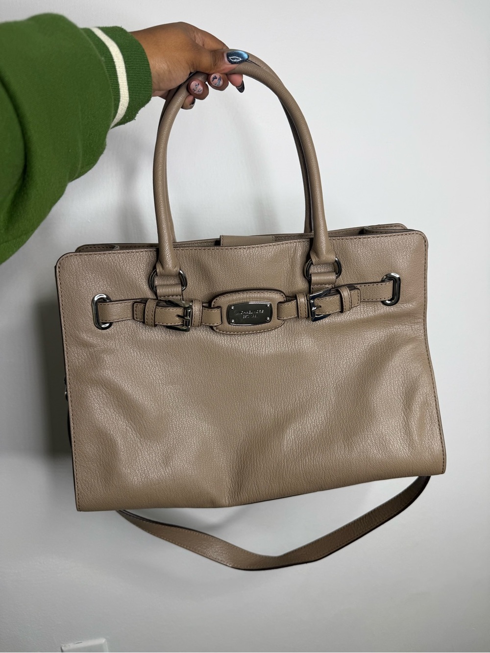 Michael Kors Taupe Leather Tote Satchel
